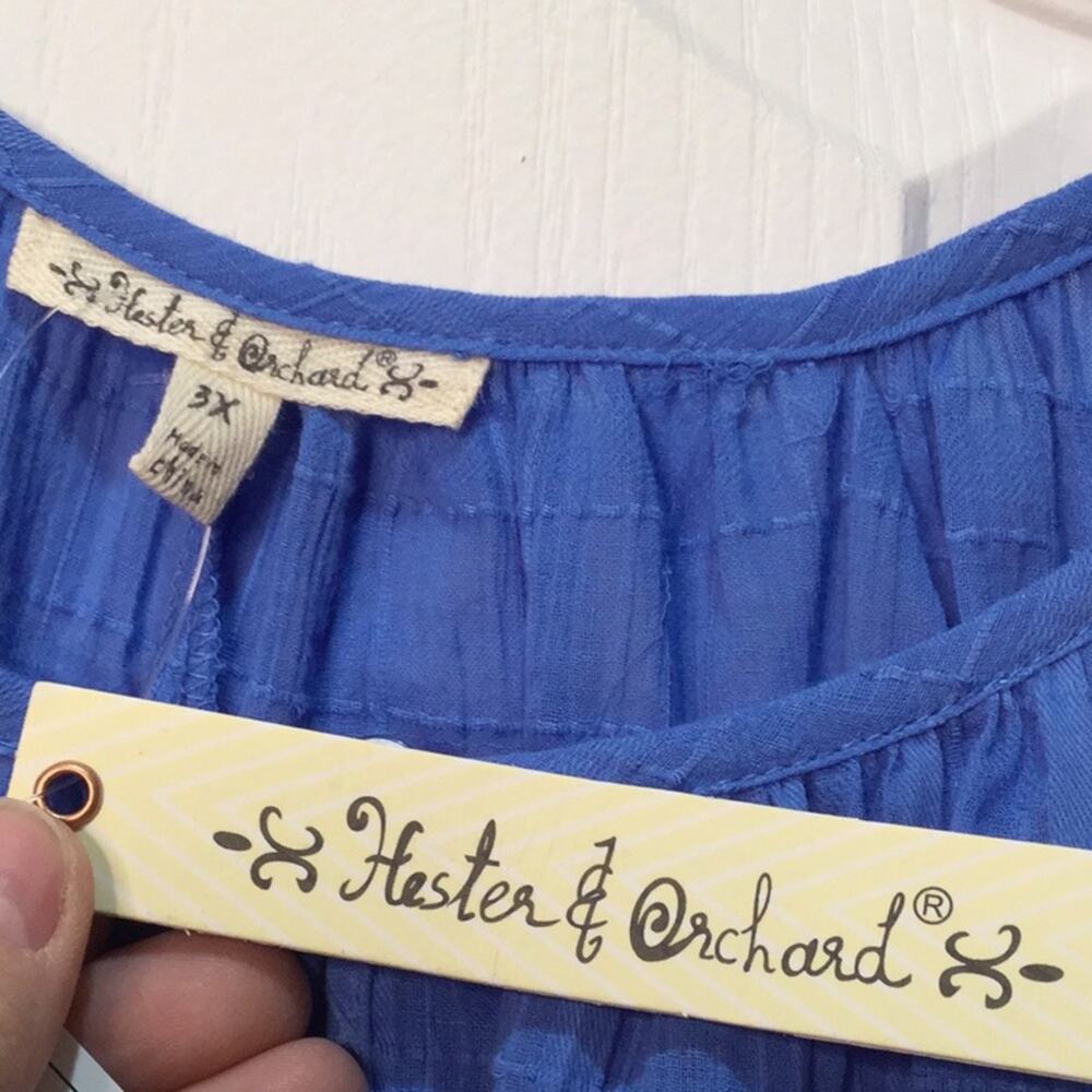 Hester &Orchard 3x blue gauzy boho sheik NWT - Picture 2 of 8